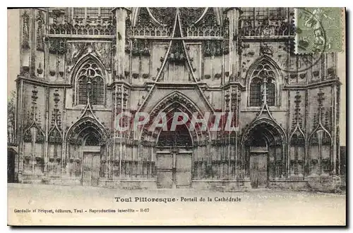 Cartes postales Toul Pittoresque Portail de la Cathedrale