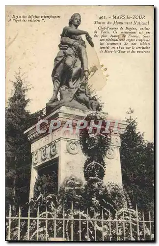 Ansichtskarte AK Mars la Tour Statue du Monument National