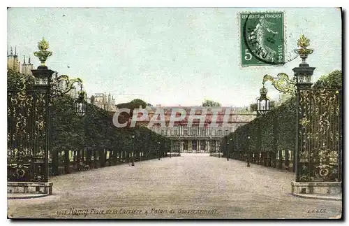 Cartes postales Nancy Place de la Carriere Palais du Gouvernement