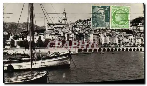 Cartes postales Menton La Vieille Ville Bateau