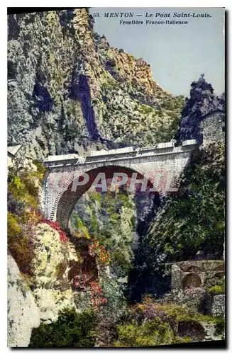 Ansichtskarte AK Menton Le Pont Saint Louis Frontiere Franco Italienne