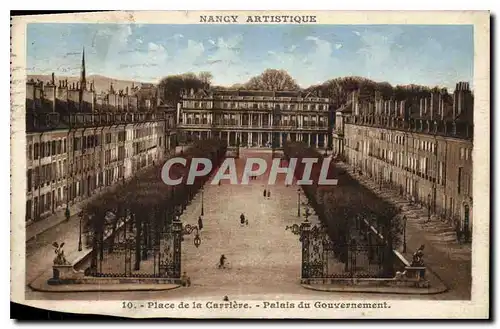 Cartes postales Nancy Place de la Carriere Palais du Gouvernement