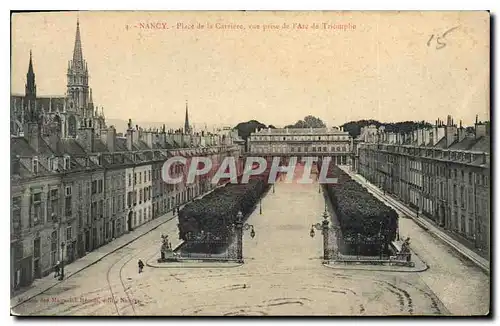 Cartes postales Nancy Place de la Carriere vue prise de l'Arc de Triomphe