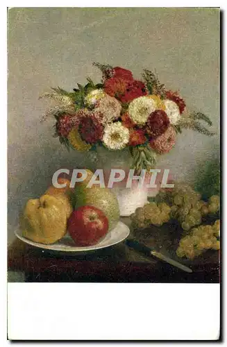 Cartes postales Theodore Fantin Latour Fleurs Musee du Louvre Paris