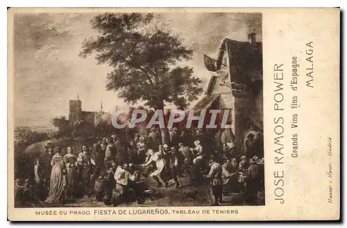 Cartes postales Musee du Prado Fiesta de Lugarenos Tableau de Teniers