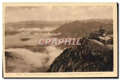 Ansichtskarte AK Pic du Midi de Bigorre L'Observatoire et la Mer de Nuages