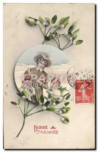 Cartes postales Bonne Annee Femme Enfant