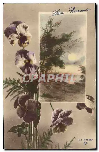 Ansichtskarte AK Bon Souvenir Fleurs
