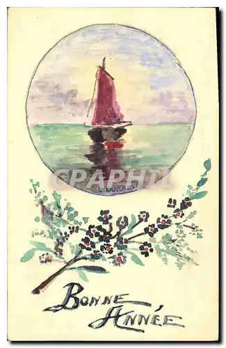 Cartes postales Bonne Annee Bateau