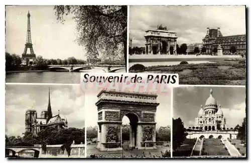 Ansichtskarte AK Souvenir de Paris Tour Eiffel Sacre C�ur Montmartre