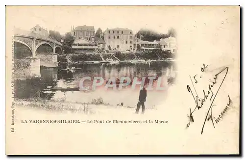 Ansichtskarte AK La Varenne St Hilaire Le Pont de Chennevieres et la Marne