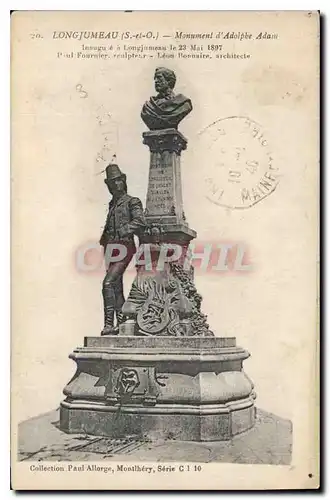 Ansichtskarte AK Longjumeau S et O Monument d'Adolphe Adam