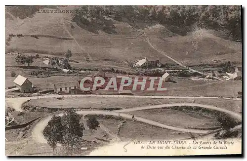 Cartes postales Le Mont Dore Les Lacets de la Route de Besse vus du Chemin de la Grande Cascade