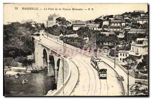 Cartes postales Marseille Le Pont de la Fausse Monnaie Tramway