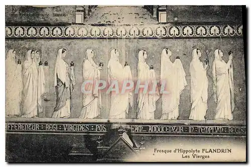 Cartes postales Fresque d'Hippolyte Flandrin Les Vierges