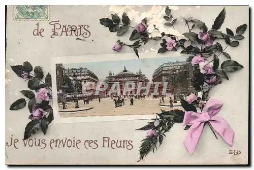 Ansichtskarte AK De Paris Je vous envoie ces Fleurs