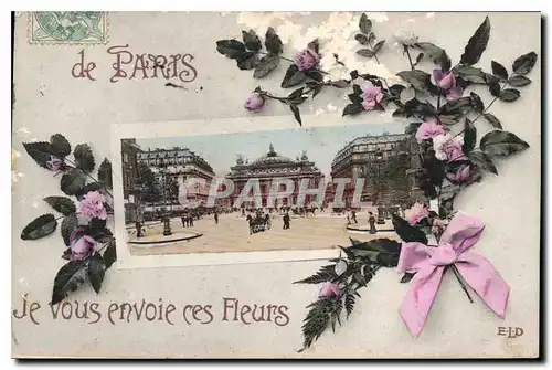 Cartes postales De Paris Je vous envoie ces Fleurs