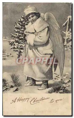 Cartes postales A Happy Christmas to you Enfant Ange
