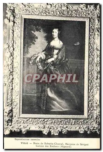 Cartes postales Vitre Marie de Rabutin Chantal Marquise de Sevigne Galerie des Rochers Mignard