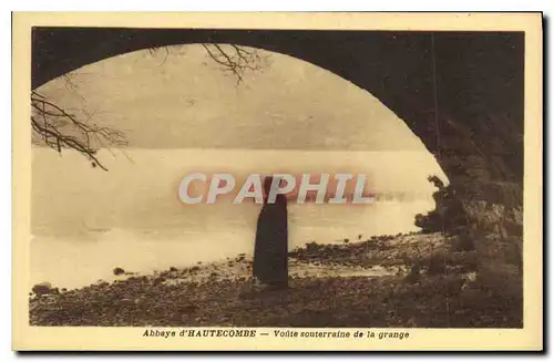 Ansichtskarte AK Abbaye d'Hautecombe Voute souterraine de la grange