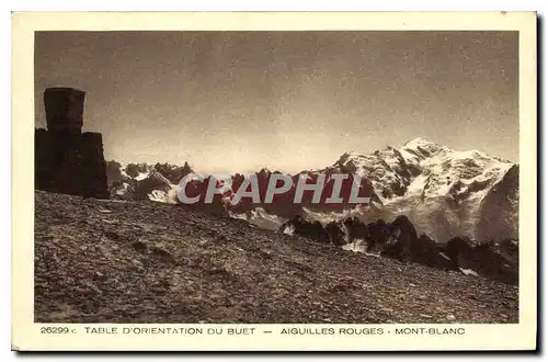 Cartes postales Table d'Orientation du Buet Aiguilles Rouges Mont Blanc