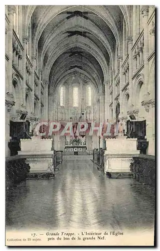 Ansichtskarte AK Grande Trappe L'Interieur de l'Eglise pris du bas de la grande Nef