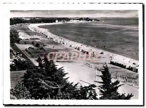 Moderne Karte Carnac Plage Morbihan La grande plage de Carnac vue vers la Pointe de Beaumer