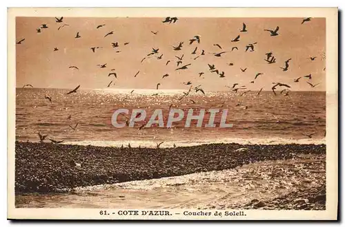 Cartes postales Cote d'Azur Coucher de Soleil