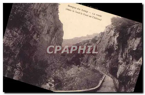 Ansichtskarte AK Gorges du Loup la Route dans le Fond le Pont de l'Abime