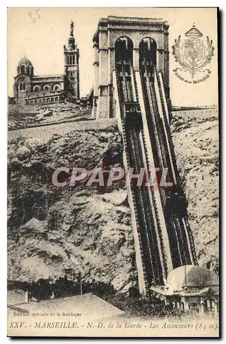 Cartes postales Marseille N D de la Garde les Ascenseurs