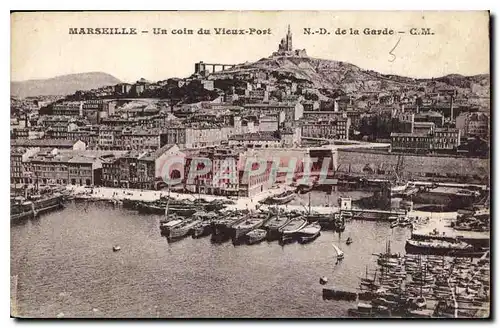 Cartes postales Marseille Un Coin du Vieux Port N D de la Garde