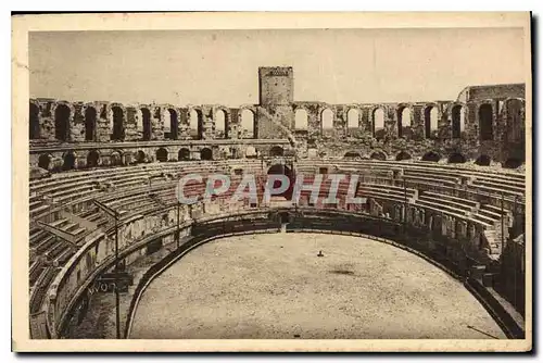 Cartes postales Arles Bouches du Rhone vue generale de l'interieur des Arenes