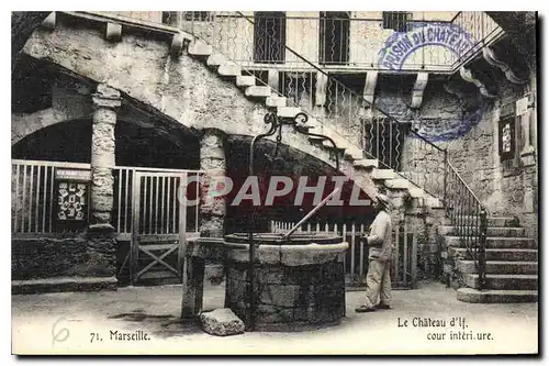 Cartes postales Marseille le Chateau d'If Cour Interieure