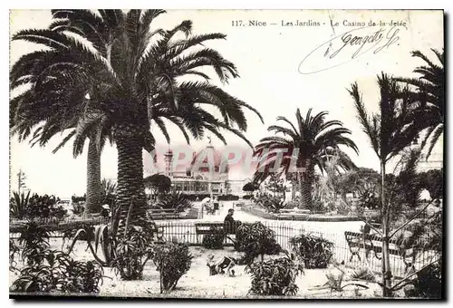 Cartes postales Nice les Jardins le Casino de la Jetee