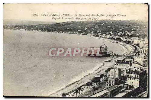 Cartes postales Cote d'Azur Nice la Promenade des Anglais Prise du Chateau