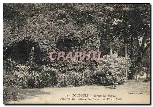 Cartes postales Toulouse Jardin des Plantes Fenetres du Chateau Norbonnais et Vieux Puits