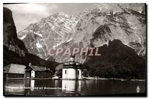 Cartes postales Konigssee St Bartholoma mit Watzmann Ost