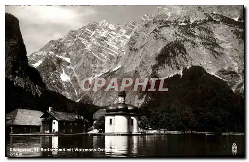 Cartes postales Konigssee St Bartholoma mit Watzmann Ost