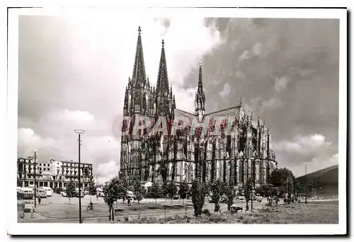 Ansichtskarte AK Kolner Dom 1950 ab 1248 in 623 Jahren erbaut Hohe der Turme