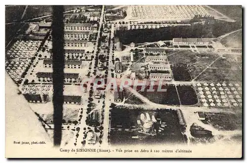 Ansichtskarte AK Camp de Sissonne Aisne vue prise en Aero a 120 Metres d'Altitude  Militaria