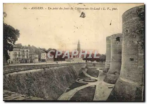 Cartes postales Angers Un Point des Fosses du Chateau vers St Laud