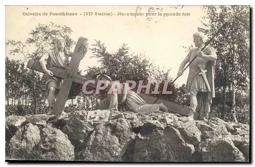 Cartes postales Calvaire de Pontchateau VII station Jesus Tombe pour la Seconde fois