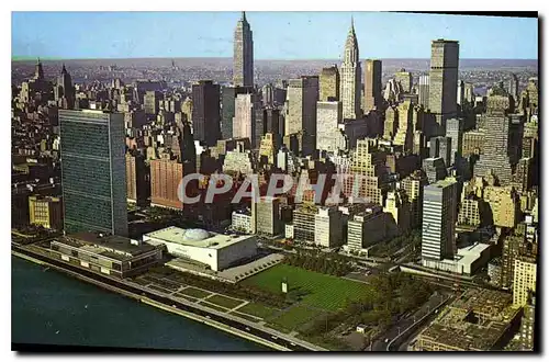 Ansichtskarte AK United Nations From the East River an Unusual aerial view of the United Nations and most of the