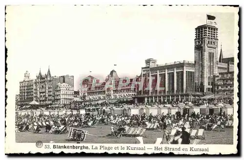 Cartes postales Blankenberghe la Plage Ideale et le Kursaal