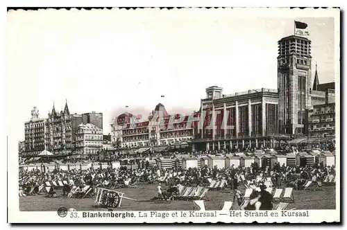 Cartes postales Blankenberghe la Plage Ideale et le Kursaal