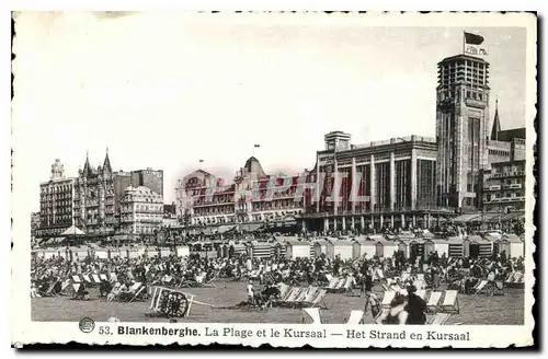 Cartes postales Blankenberghe la Plage Ideale et le Kursaal