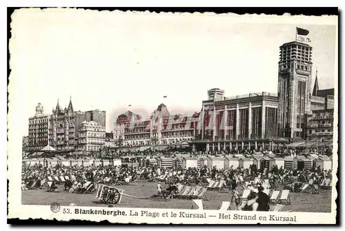 Cartes postales Blankenberghe la Plage Ideale et le Kursaal