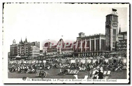 Cartes postales Blankenberghe la Plage Ideale et le Kursaal