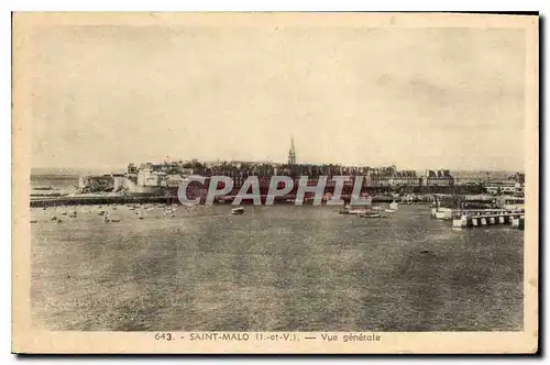 Cartes postales Saint Malo I et V vue generale