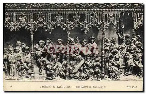 Cartes postales Cathedrale de Treguier Bas Reliefs en bois sculpte